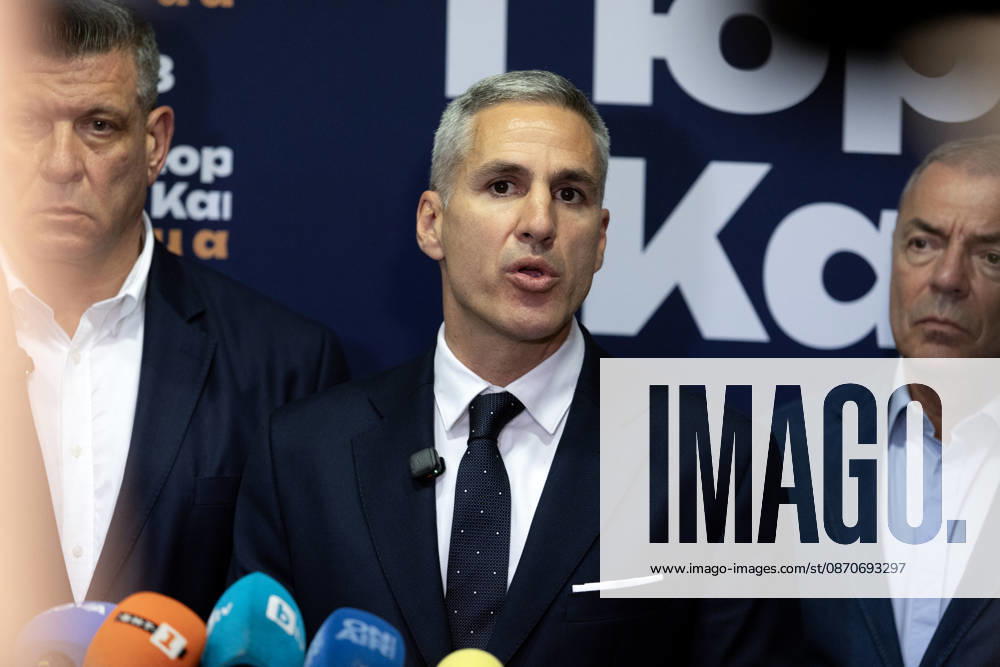 Bulgarian presidential candidate Andrey Gyurov SOFIA, BULGARIA - OCTOBER 25: Bulgarian presidential candidate Andrey Gyurov speaks to the press following the first round of the presidential election, in Sofia, Bulgaria on October 25, 2026. A presidential runoff election is scheduled for November 1, 2026. Hristo Vladev Anadolu Sofia Bulgaria. Editorial use only. Please get in touch for any other usage.
