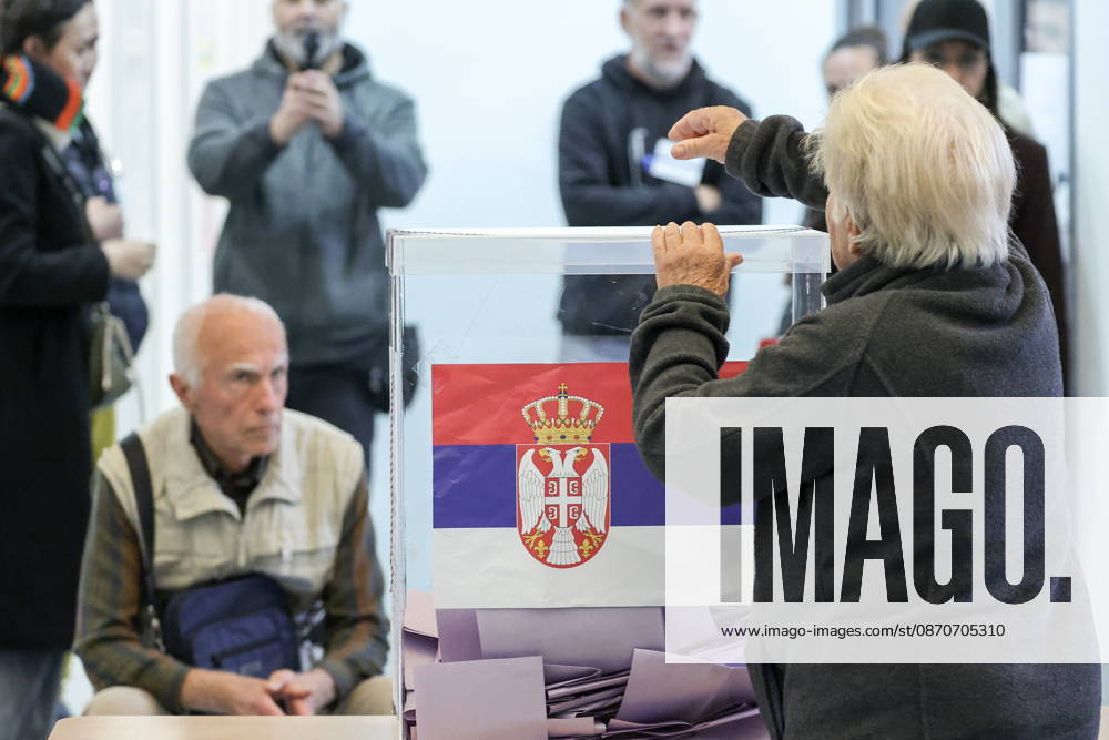 SERBIA, BELGRADE - OCTOBER 25, 2026: A woman casts her ballot at a polling station during the 2026 Serbian parliamentary election. On 25 October, the Serbs went to the polls to elect members of the country s unicameral parliament, Narodna Skupshtina Belgrade Serbia - ZUMAt113 20261025_zaa_t113_047