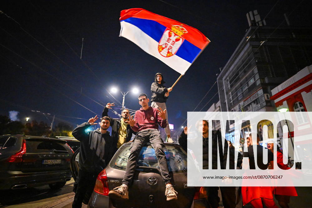 Citywide euphoria breaks out in Belgrade as former president Aleksandar VuÄÂiÄ¡ admits defeat on the night of the Serbian elections on 25 October, 2026 Belgrade Serbia - ZUMAa256 20261026_zip_a256_007