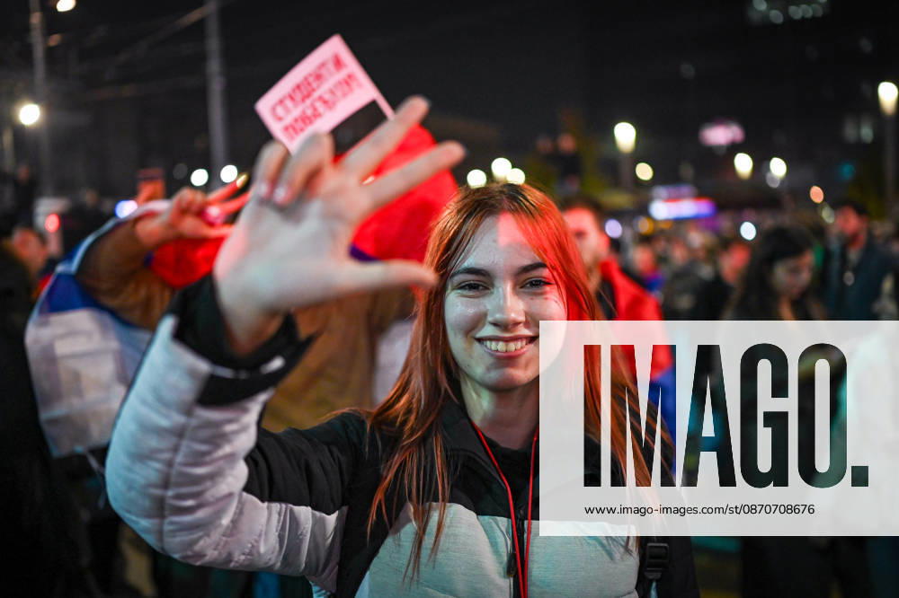 Citywide euphoria breaks out in Belgrade as former president Aleksandar VuÄić admits defeat on the night of the Serbian elections on 25 October, 2026 Belgrade Serbia - ZUMAa256 20261025_zip_a256_033