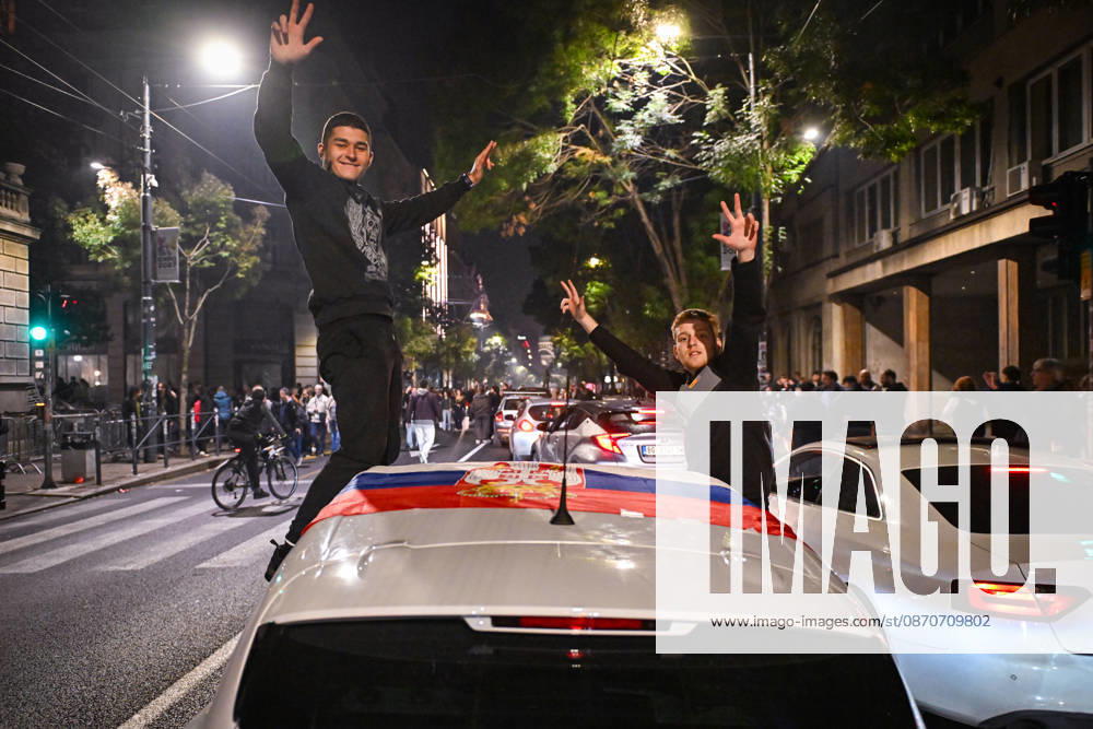 Citywide euphoria breaks out in Belgrade as former president Aleksandar VuÄiÄ‡ admits defeat on the night of the Serbian elections on 25 October, 2026 Belgrade Serbia - ZUMAa256 20261026_zip_a256_008