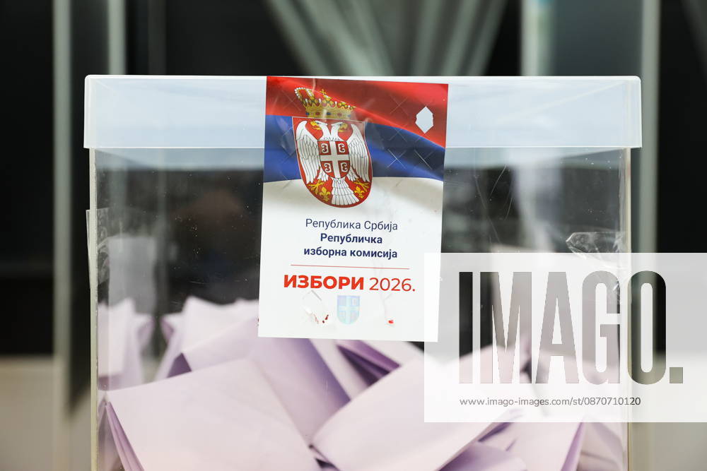 SERBIA, BELGRADE - OCTOBER 25, 2026: A ballot box is seen at a polling station during the 2026 Serbian parliamentary election. On 25 October, the Serbs went to the polls to elect members of the country s unicameral parliament, Narodna Skupshtina Belgrade Serbia - ZUMAt113 20261025_zaa_t113_358