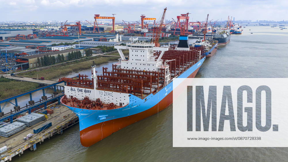 Shipbuilding TAIZHOU, CHINA - OCTOBER 25, 2026 - Multiple large vessels are under construction at Jiangsu New Yangtze Shipbuilding Co., Ltd. in Taizhou, Jiangsu Province, China on October 25, 2026. Taizhou Jiangsu China