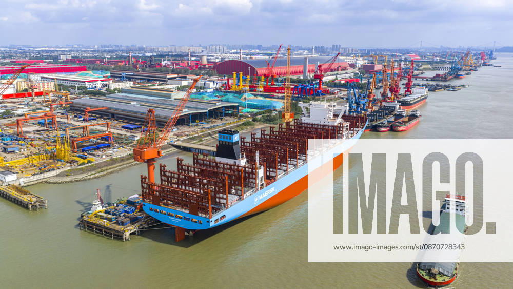 Shipbuilding TAIZHOU, CHINA - OCTOBER 25, 2026 - Multiple large vessels are under construction at Jiangsu New Yangtze Shipbuilding Co., Ltd. in Taizhou, Jiangsu Province, China on October 25, 2026. Taizhou Jiangsu China