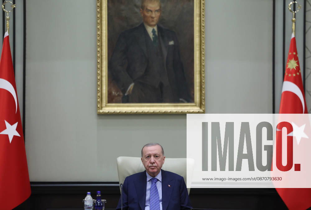 Turkish President Recep Tayyip Erdogan ANKARA, TURKIYE - OCTOBER 26: (---- - MANDATORY CREDIT - TURKISH PRESIDENCY MUSTAFA KAMACI HANDOUT - NO MARKETING NO ADVERTISING CAMPAIGNS - DISTRIBUTED AS A SERVICE TO CLIENTS----) Presidential Cabinet meets under the chairmanship of Turkish President Recep Tayyip Erdogan in Ankara, Turkiye on October 26, 2026. TUR Presidency Mustafa Kamaci Anadolu Ankara Turkey. Editorial use only. Please get in touch for any other usage.