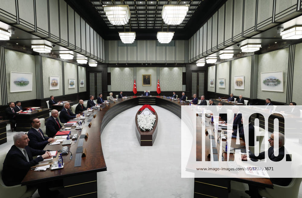 Turkish President Recep Tayyip Erdogan ANKARA, TURKIYE - OCTOBER 26: (---- - MANDATORY CREDIT - TURKISH PRESIDENCY MURAT CETINMUHURDAR HANDOUT - NO MARKETING NO ADVERTISING CAMPAIGNS - DISTRIBUTED AS A SERVICE TO CLIENTS----) Presidential Cabinet meets under the chairmanship of Turkish President Recep Tayyip Erdogan in Ankara, Turkiye on October 26, 2026. TUR Presidency Murat Cetinmuhurdar Anadolu Ankara Turkey. Editorial use only. Please get in touch for any other usage.