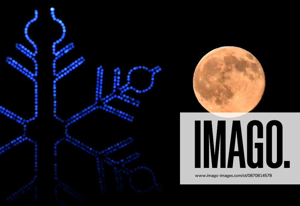 Full moon in Turkiye s Kars KARS, TURKIYE - OCTOBER 26: A full moon is seen alongside the street decorations in the Sarikamis district of Kars, Turkiye on October 26, 2026. Huseyin Demirci Anadolu Kars Turkey. Editorial use only. Please get in touch for any other usage.