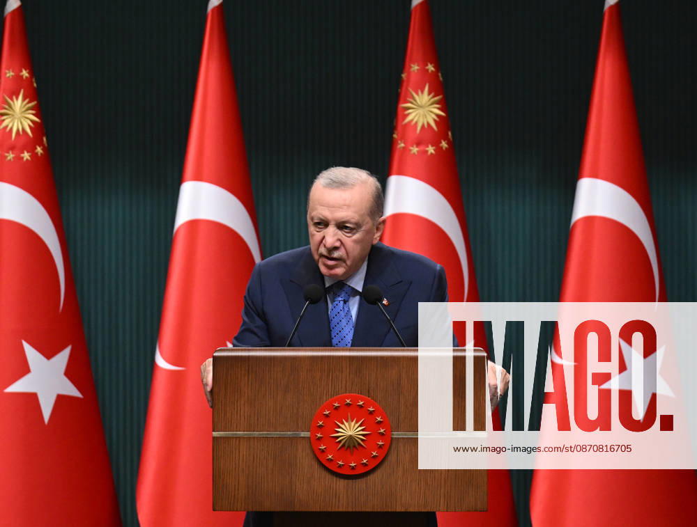 Turkish President Recep Tayyip Erdogan ANKARA, TURKIYE - OCTOBER 26: Turkish President Recep Tayyip Erdogan delivers a statement to members of the press following the Presidential Cabinet Meeting held under his chairmanship at the Presidential Complex in Ankara, Turkiye on October 26, 2026. Mehmet Ali Ozcan Anadolu Ankara Turkey. Editorial use only. Please get in touch for any other usage.