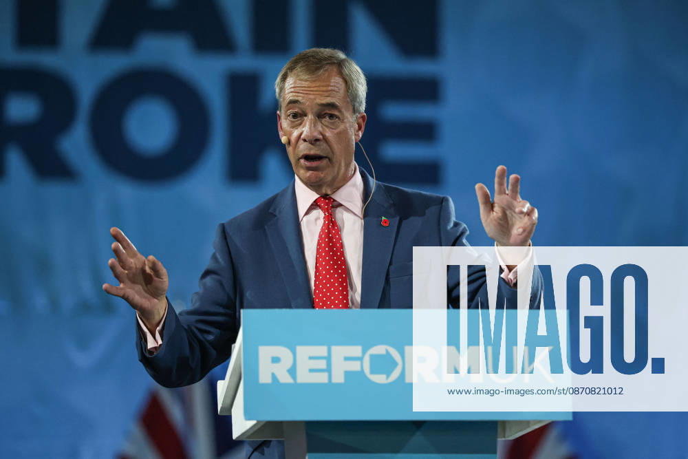 Reform UK leader Nigel Farage unveils party s economic rescue plan in London LONDON, UNITED KINGDOM - OCTOBER 26: Leader of Reform UK Nigel Farage unveils his party s economic rescue plan during a press conference held ahead of the government s budget announcement, at The Lindley Hall in London, United Kingdom on October 26, 2026. Zeynep Demir Anadolu London United Kingdom. Editorial use only. Please get in touch for any other usage.