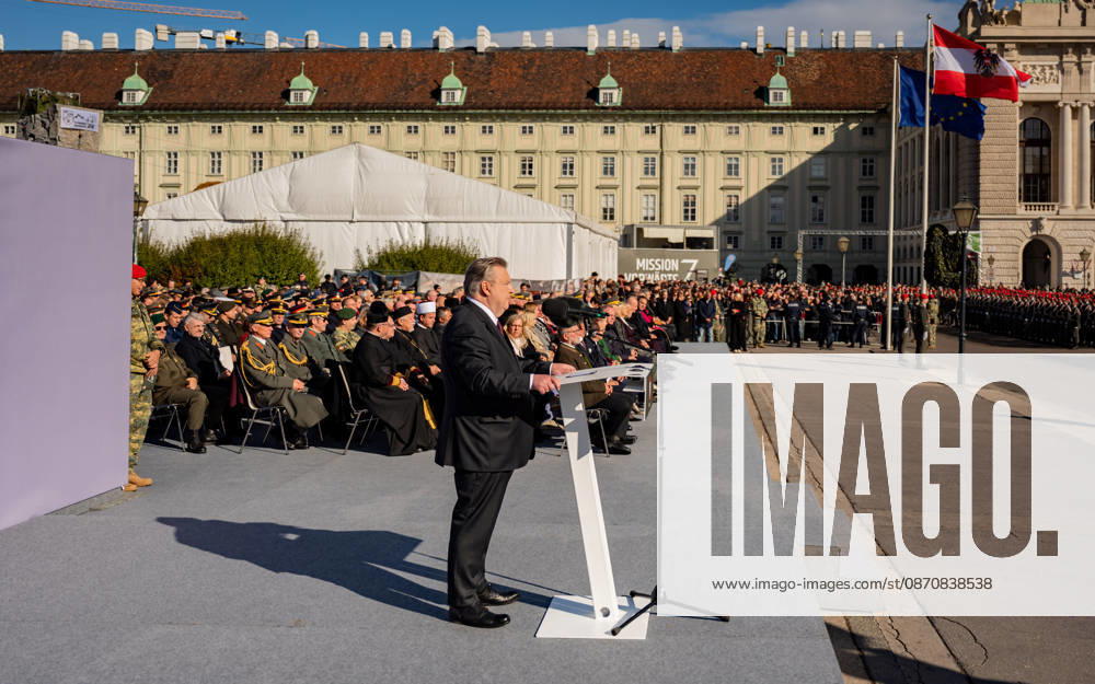 Official celebrations for Austria’s National Day 2026 Oath-taking ceremony during the official celebrations for National Day 2026 at Heldenplatz in Vienna, Austria. The photo shows Michael Ludwig, SPÖ Mayor of Vienna and Governor of Vienna, at Heldenplatz in Vienna, Austria.