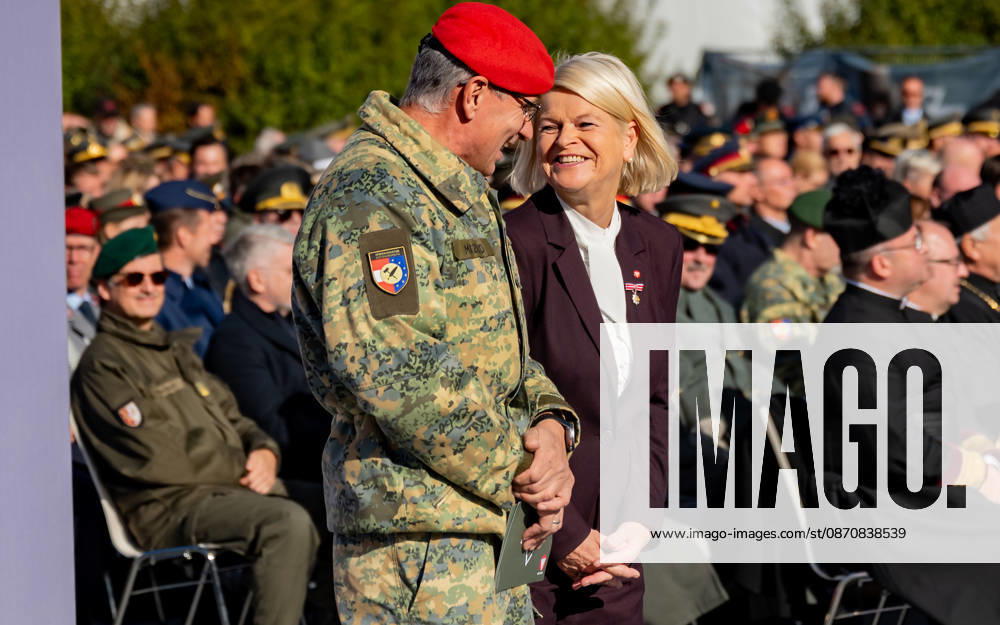 Official celebrations for Austria’s National Day 2026 Oath-taking ceremony during the official celebrations for National Day 2026 at Heldenplatz in Vienna, Austria. The photo shows ÖVP Federal Minister of Defense Klaudia Tanner in Vienna at Heldenplatz, Vienna, Austria