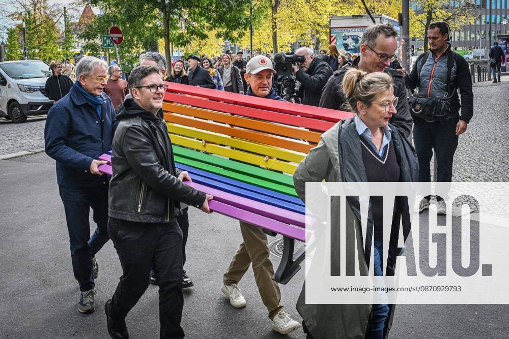 Berliner Ensemble Installs Rainbow Bench ** ** **At the initiative of the Berliner Ensemble, several Berlin cultural institutions—including, am