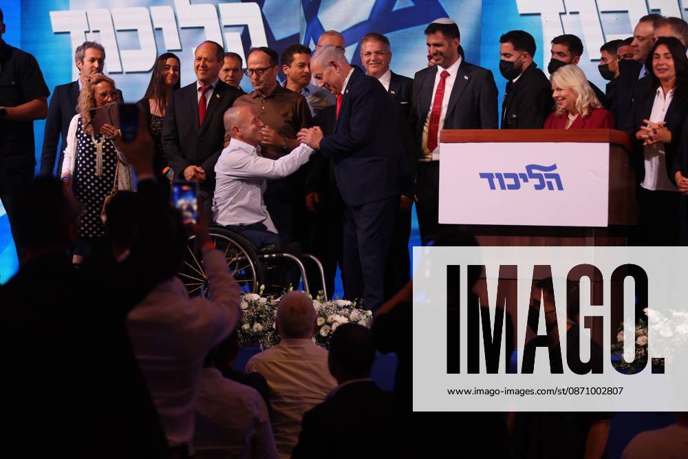 WEST JERUSALEM, OCTOBER 28, 2026: Israeli Prime Minister and Likud party leader Benjamin Netanyahu addresses supporters at the partys election headquarters in West Jerusalem following the release of exit polls and preliminary results from Israels parliamentary elections held on October 27. West Jerusalem Israel - ZUMAq101 20261028_zna_q101_010