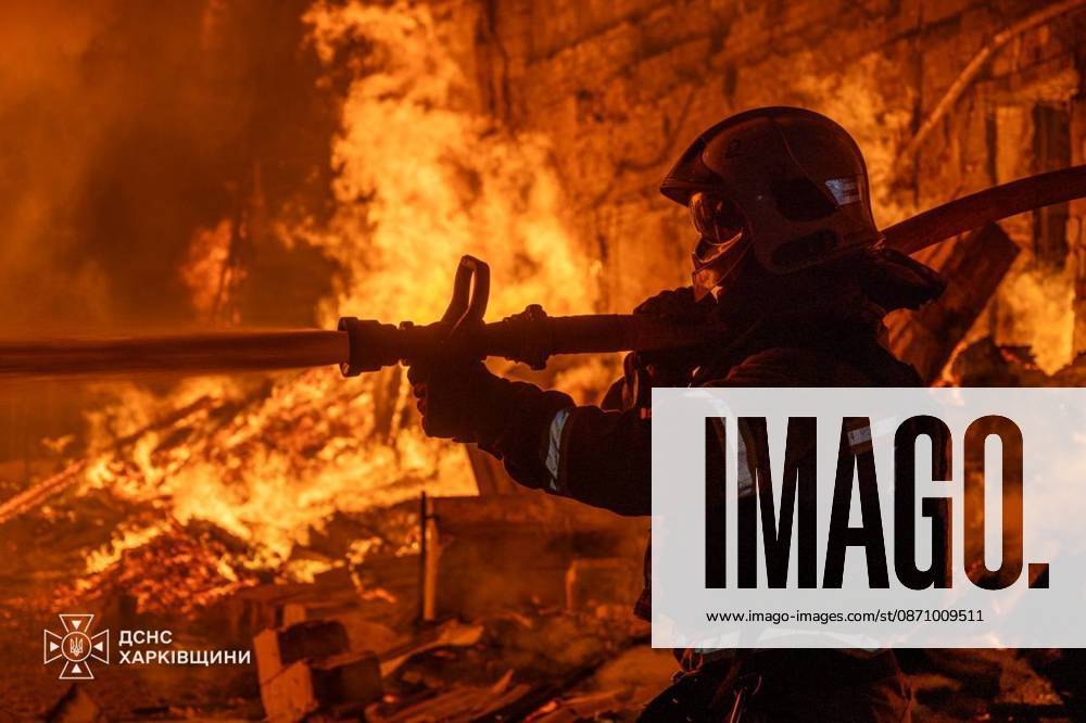 5 injured in Russian drone strike on Kharkiv, Ukraine says KHARKIV, UKRAINE - OCTOBER 28: (---- - MANDATORY CREDIT - STATE EMERGENCY SERVICE OF UKRAINE HANDOUT - NO MARKETING NO ADVERTISING CAMPAIGNS - DISTRIBUTED AS A SERVICE TO CLIENTS----) Firefighters work to extinguish a fire following a Russian drone strike in Kharkiv, Ukraine on October 28, 2026. Five people were injured in the attack, which also damaged residential buildings, a business facility and vehicles, according to Ukraine s State Emergency Service. State Emergency Service of Ukraine Handout Anadolu Kharkiv Ukraine. Editorial use only. Please get in touch for any other usage.