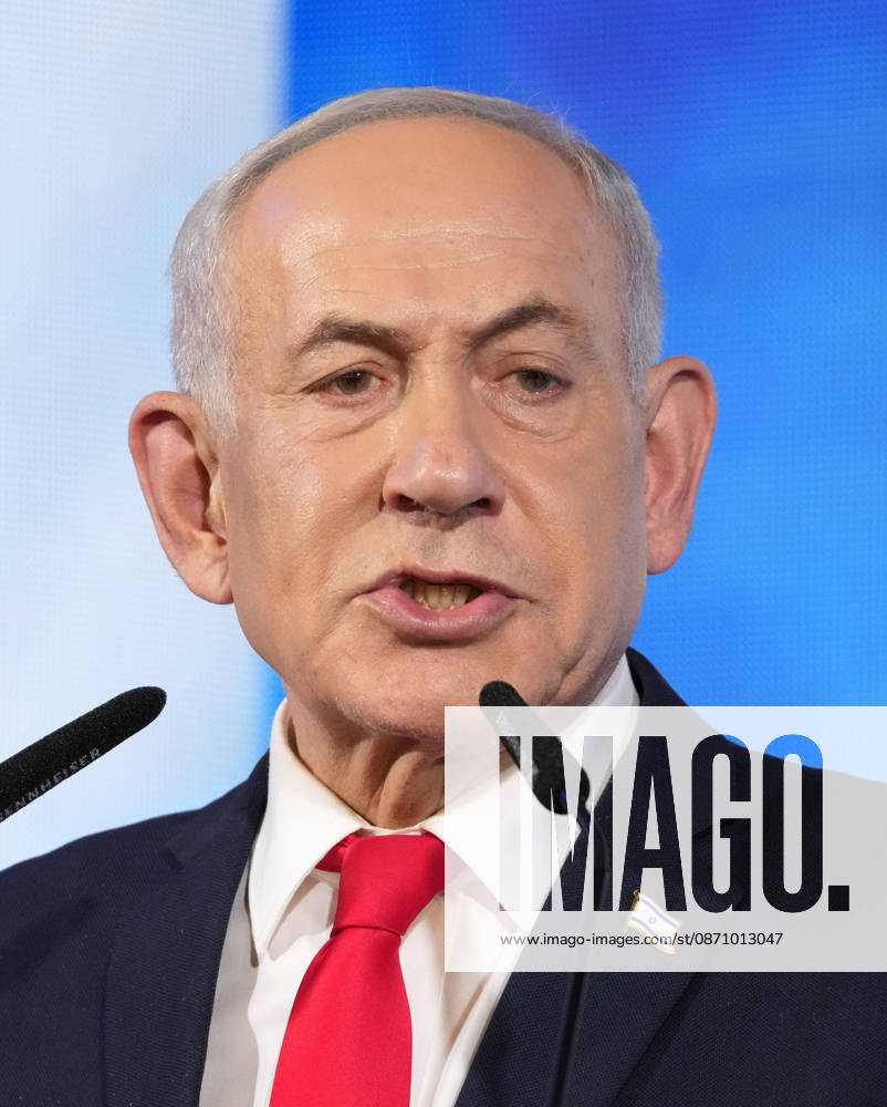 General election in Israel Israeli Prime Minister and Likud party leader Benjamin Netanyahu makes a speech following the release of exit poll results for Israel s general election in Jerusalem on Oct. 28, 2026. A14AA0005631970P