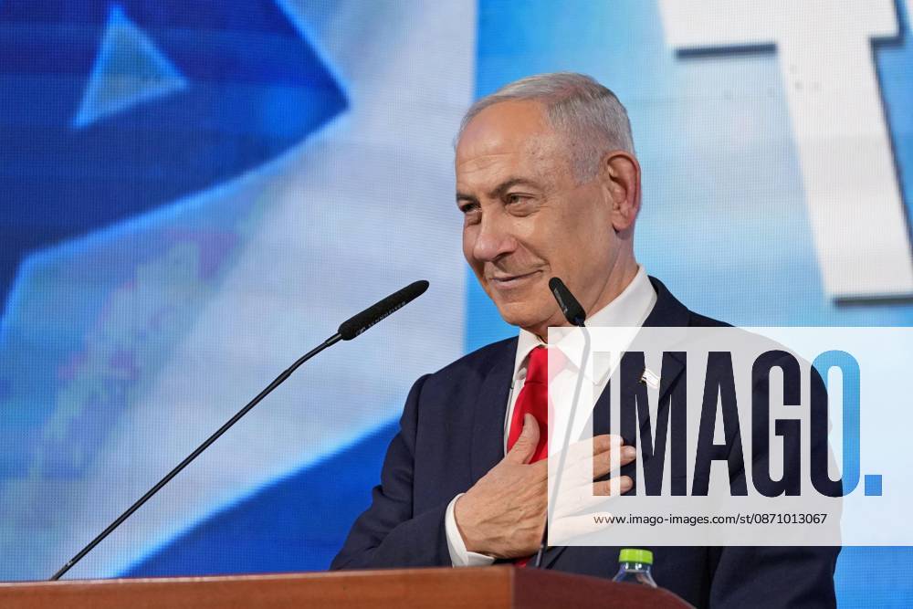 General election in Israel Israeli Prime Minister and Likud party leader Benjamin Netanyahu thanks supporters following the release of exit poll results for Israel s general election in Jerusalem on Oct. 28, 2026. A14AA0005631975P