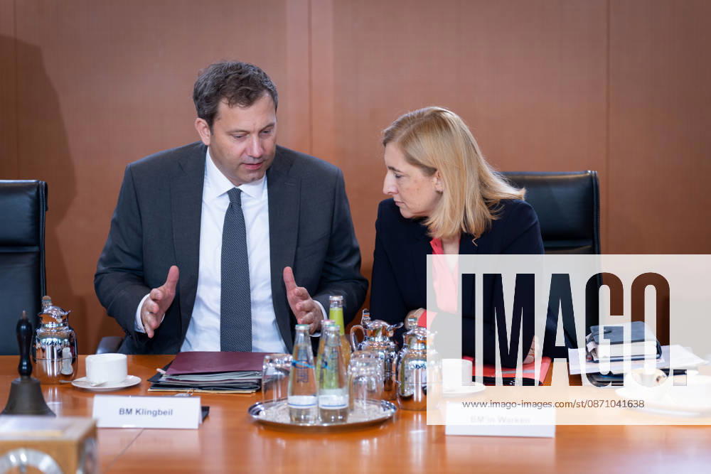 Cabinet meeting, Federal Government, Kickoff, Cabinet meeting, Federal Government, Minister of the Chancellery, Nina Warken, Lars Klingbeil, Federal Minister of Finance, Vice Chancellor, Berlin, Berlin, GER