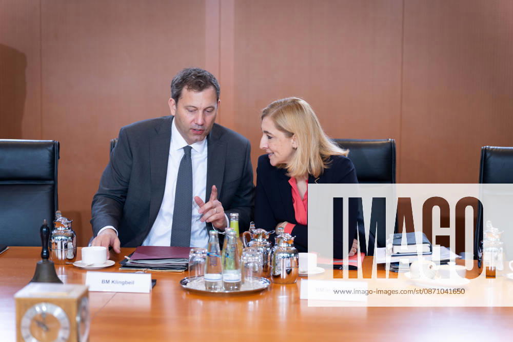 Cabinet meeting, Federal Government, Kickoff, Cabinet meeting, Federal Government, Minister of the Chancellery, Nina Warken, Lars Klingbeil, Federal Minister of Finance, Vice Chancellor, Berlin, Berlin, GER