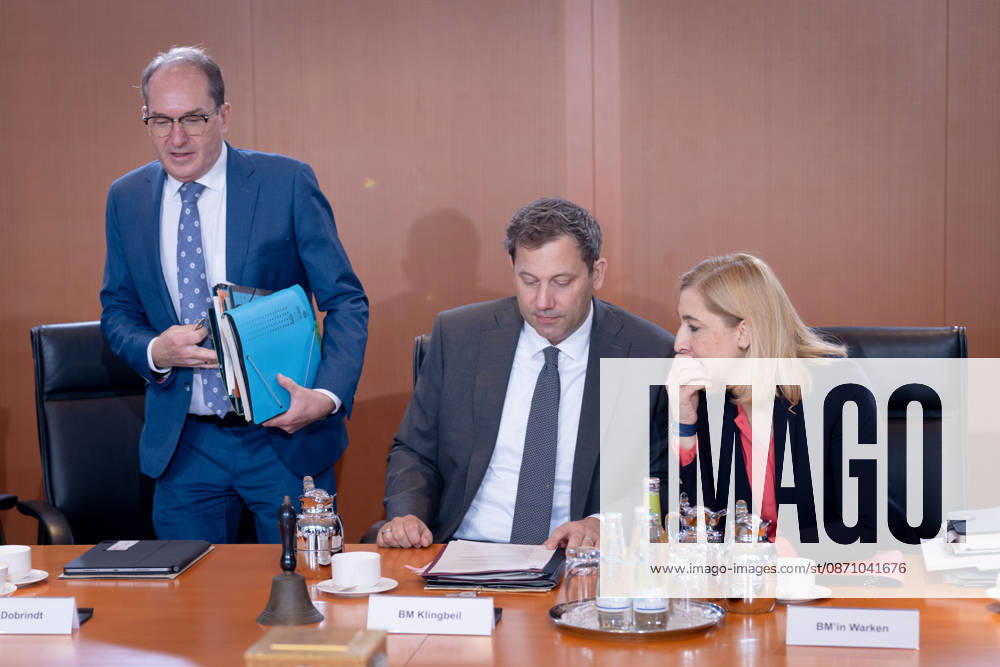 Cabinet meeting, Federal Government, Kickoff, Cabinet meeting, Federal Government, Minister in the Chancellor s Office, Nina Warken, Lars Klingbeil, Federal Minister of Finance, Vice Chancellor, Alexander Dobrindt, Federal Minister of the Interior, Berlin, Berlin, GER