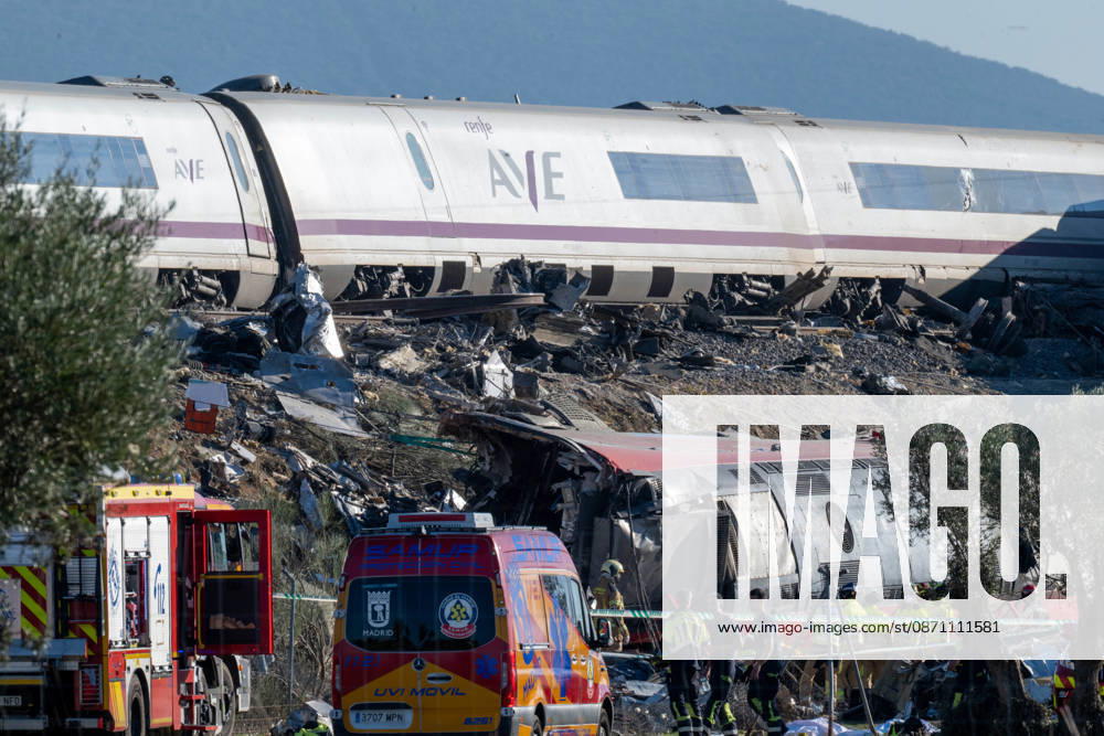 October 28, 2026, Urda, Toledo, Spain: October 28, 2026, Urda, Toledo, Spain: At least 68 people have died and dozens more were injured after two high-speed passenger trains collided near Urda station in the province of Toledo on Wednesday morning, regional authorities confirmed. The catastrophe occurred at approximately 08:53 AM when a state-owned Renfe AVE train struck the rear of a stationary train operated by private carrier Iryo. More than 500 passengers were on board both convoys, which were traveling along the Madrid-Andalusia high-speed corridor. Spanish Transport Minister oÂ¼ scar Puente stated that the collision followed a safety system failure, after which an inexplicable order was issu - ZUMAd308 20261028_zsp_d308_137