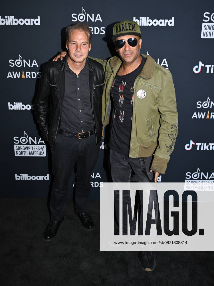 American contemporary artist, activist and founder of OBEY Clothing SHEPARD FAIREY, 56, and American guitarist, singer, songwriter, and political activist TOM MORELLO, 62, attend 2026 (Songwriters of North America) SONA Awards. Los Angeles USA - ZUMAb173 20261029_aap_b173_041