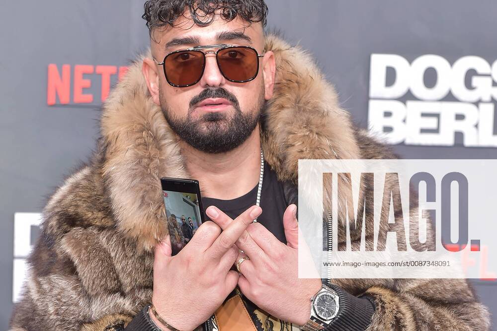 World premiere of DOGS OF BERLIN arrest warrant bourgeois Aykut Anhan is a Turkish German rapper on the black carpet to the world premiere of DOGS OF BERLIN at Kino International on 06 12 2018