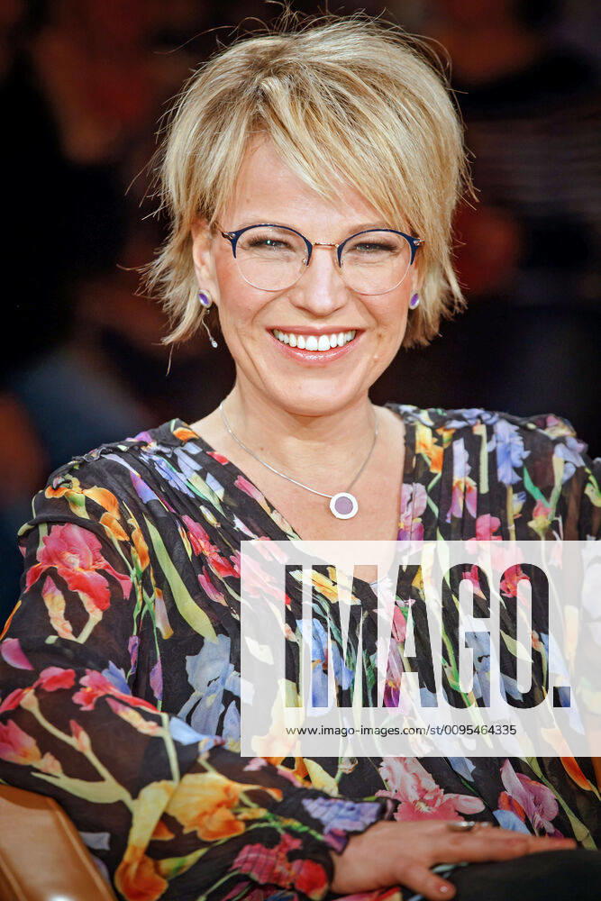 MDR Riverboat presenter Andrea Ballschuh on the occasion of the recording of the MDR talk show Riverboat on 06 12 2019 in Studio 3 of Mediacity Leipzig 20191206SFL0045