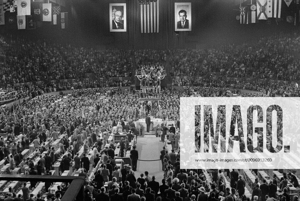 General View of Convention Hall, Republican National Convention, Cow Palace, San Francisco, California, USA, photograph by Thomas J. O Halloran, August 1956