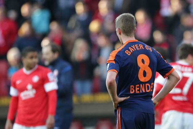 09.03.2013 Fussball Bundesliga FSV Mainz 05 - Bayer 04 Leverkusen Spieltag 25 Fussball Maenner Saison 2012 13 Frust ist enttaeuscht, ist frustriert, frust, zeigt Emotionen bei Lars BENDER (Bayer 04 Leverkusen - 8)