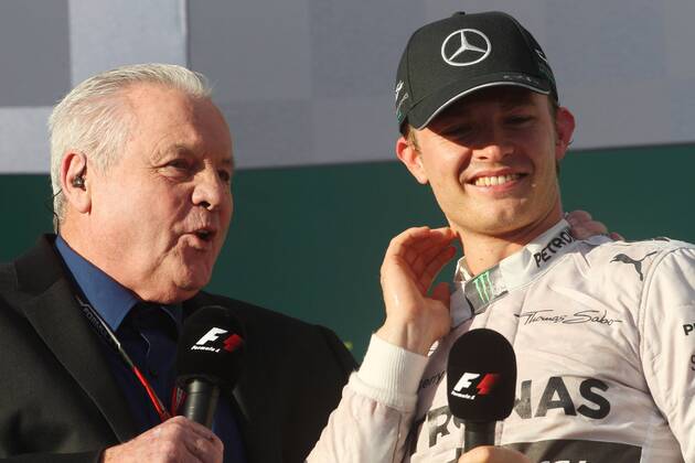 16.03.2014- Race, Nico Rosberg (GER) Mercedes AMG F1 W05 race winner with Alan Jones (AUS) Australian Grand Prix, Melbourne 12-16 March 2014 