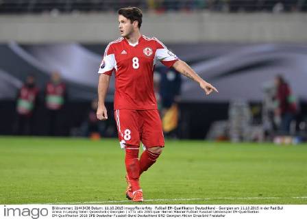 Fußball EM-Qualifikation Deutschland - Georgien am 11.10.2015 in der Red Bull Arena in Leipzig Valeri Qazaishvili ( Georgien ) xTTx
