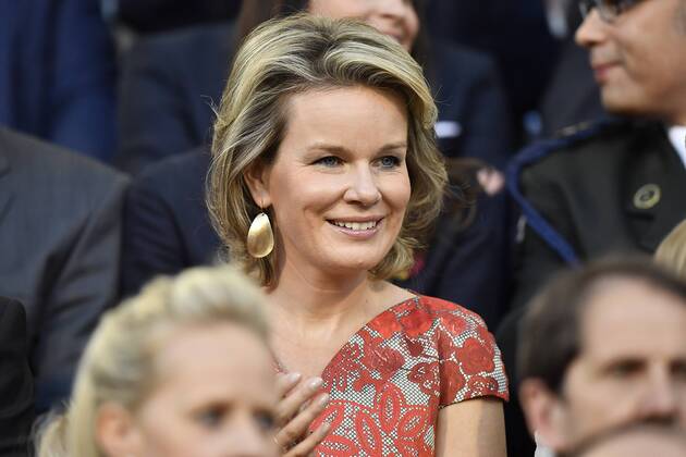 Queen Mathilde of Belgium pictured during the 2016 edition of the AG Insurance Memorial Van Damme IAAF Diamond League athletics meeting, Friday 09 September 2016 in Brussels. NICOLASxLAMBERT x04927420x