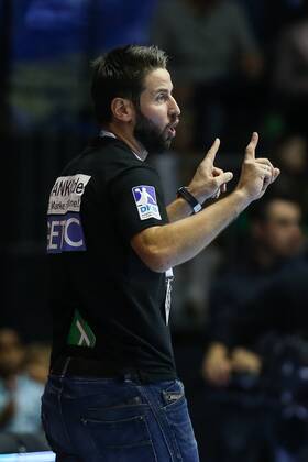 Trainer Bennet Wiegert (SC Magdeburg) - Handball Bundesliga Saison 2017-2018 Punktspiel SC Magdeburg vs. TSV GWD Minden in der GETEC Arena in Magdeburg - Deutschland, Handball, Mann, Maenner,24.09.2017