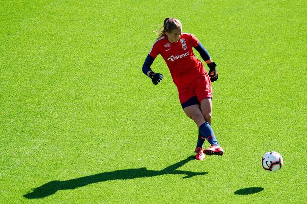 180903 Goalkeeper Cecilie Haustaker Fiskerstrand of Norway during a training session on September 3, 2018 in Oslo Photo Jon Olav Nesvold BILDBYR N Code JE 160301  Copyright: JONxOLAVxNESVOLD BB180903JE078