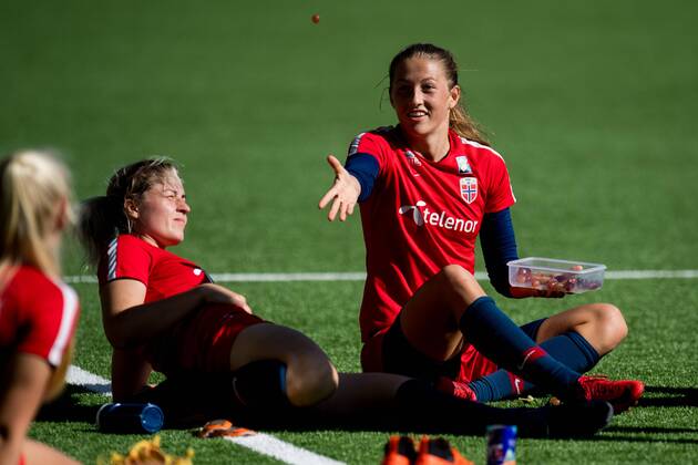 180903 Goalkeeper Cecilie Haustaker Fiskerstrand of Norway during a training session on September 3, 2018 in Oslo Photo Jon Olav Nesvold BILDBYR N Code JE 160301  Copyright: JONxOLAVxNESVOLD BB180903JE127