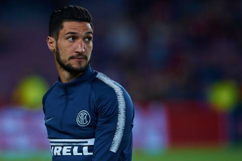 October 24, 2018 - Barcelona, Barcelona, Spain - Matteo Politano of FC Internazionale looks on during the UEFA Champions League group B match between FC Barcelona Barca and FC Internazionale at Camp Nou on October 24, 2018 in Barcelona, Spain FC Barcelona v FC Internazionale - UEFA Champions League Group B  - ZUMAn230 20181024_zaa_n230_1196 Copyright: xSergioxLopezx