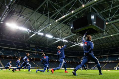 181119 Players of Sweden during a training session on November 19 november 2018 i Stockholm.  Copyright: ANDREASxLxERIKSSON BB181119AE008