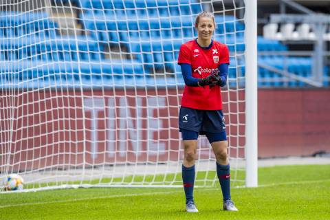 190523 Goalkeeper Cecilie Haustaker Fiskerstrand of Norway during a training session on May 23, 2019 in Oslo Photo Fredrik Varfjell Picture board code FV 150242,  Copyright: FREDRIKxVARFJELL BB190523FV063