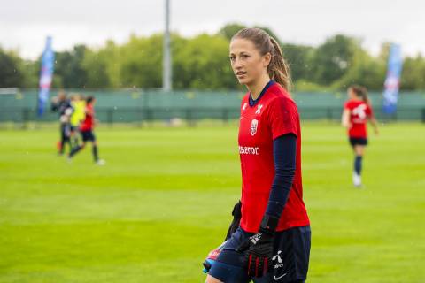 190605 Goalkeeper Cecilie Haustaker Fiskerstrand of Norway during a training session on June 5, 2019 in Reims Photo Fredrik Varfjell BILDBYRAN code FV 150252,  Copyright: FREDRIKxVARFJELL BB190605FV030