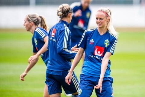 190619 Amanda Ilestedt of Sweden during a training session June 19, 2019 in Le Havre Photo Simon Hastegard Image Source Code SH 180077 bbeng football football soccer ladies women women france france world cup world championships 2019 world championships world fifa women s world cup 2019 world cup sweden sweden training training Practice, Copyright: SIMONxHASTEGARD BB190619SH042