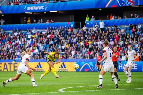 190620 Julia Zigiotti Olme of Sweden during the FIFA World Cup match between Sweden and USA on June 20, 2019 in Le Havre Photo Simon Hastegard Image Source Code SH 180080 bbeng soccer football soccer soccer lady women women france france world cup world championship 2019 world championship fifa women world championship s world cup 2019 world cup usa sweden sweden, Copyright: SIMONxHASTEGARD BB190620SH173