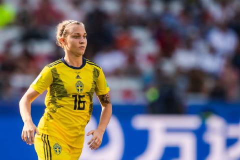 190706 Julia Zigiotti Olme of Sweden during the FIFA Womens World Cup bronze medal game between England and Sweden on July 6, 2019 in Nice Photo Simon Hastegard Image Source Code SH 180104 bbeng football football soccer womens women women france france world cups world championships 2019 world championships world championship fifa 2019 world cup bronze match Third Place Play Off england sweden sweden, Copyright: SIMONxHASTEGARD BB190706SH046
