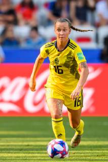 190706 Julia Zigiotti Olme of Sweden during the FIFA Womens World Cup bronze medal game between England and Sweden on July 6, 2019 in Nice Photo Petter Arvidson Image Agency Code PA 180104 bbeng soccer football soccer womens women women france france world Cup championships 2019 world championships world championship fifa womens world cup 2019 world cup Sweden sweden England bronze final bronze medal match bronze match third place playoff, Copyright: PETTERxARVIDSON BB190706PA220