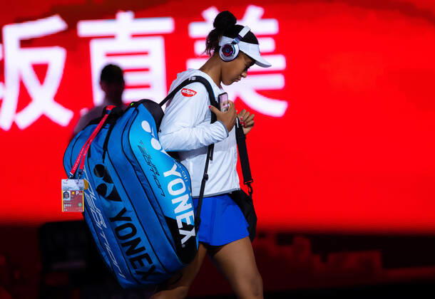 October 4, 2019, Beijing, CHINA: Naomi Osaka of Japan before her quarter-final match at the 2019 China Open Premier Mandatory tennis tournament against Bianca Andreescu of Canada 2019 China Open, Tennis, Beijing, China, Oct 4 - ZUMAa181 20191004_zaa_a181_107 Copyright: xAFP7x