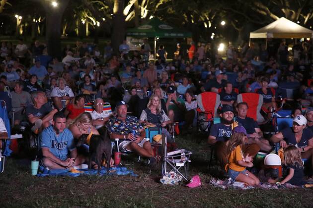 October 10, 2019, St. Petersburg, Florida, USA: Hundreds of fans gather to watch the Rays take on the Astros during game 5 of the ALDS at Straub Park on Thursday, Oct. 10, 2019 in St. Petersburg. Florida News - October 10, 2019 - ZUMAs70_ 94060485st Copyright: xLuisxSantanaxxx xxxTimesx