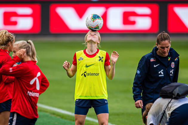 200920 Julie Blakstad of the Norwegian womens national football team during a training session on September 20, 2020 in Oslo Photo Marius Simensen BILDBYRAN Cop 238 bbeng dam em kval em kvalifisering Women em kvalik football fotball fotboll norge norway soccer training training träning uefa euro qualifier, Copyright: MARIUSxSIMENSEN BB200920BB230