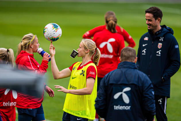 200920 Julie Blakstad of the Norwegian womens national football team during a training session on September 20, 2020 in Oslo Photo Marius Simensen BILDBYRAN Cop 238 bbeng dam em kval em kvalifisering Women em kvalik football fotball fotboll norge norway soccer training training träning uefa euro qualifier, Copyright: MARIUSxSIMENSEN BB200920BB239