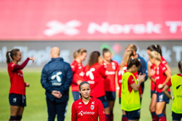 200920 Guro Reiten of the Norwegian women national s national football team during a training session on September 20, 2020 in Oslo Photo Marius Simensen BILDBYRAN Cop 238 bbeng dam em kval em kvalifisering Women em kvalik football fotball fotboll norge norway soccer training training träning uefa euro qualifier, Copyright: MARIUSxSIMENSEN BB200920BB281