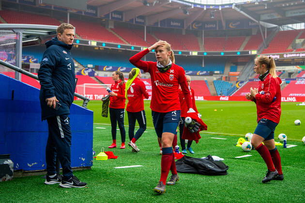 201021 Julie Blakstad of the Norwegian women nationals national football team during a training session on October 21, 2020 in Oslo Photo Vegard Wivestad Grott BILDBYRAN kod VG VG0060 bbeng fotboll football fotball soccer uefa euro qualifier em qualification women em kvalik em kval norway norway dam training training training, Copyright: VEGARDxWIVESTADxGRoTT BB201021VG020