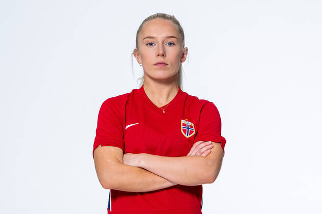 201022 Thea Bjelde of the Norwegian womens national football team poses for a portrait on October 22, 2020 in Oslo Photo Vegard Wivestad Grott BILDBYRAN kod VG VG0061 bbeng fotball fotboll football norge norway a kvinnor portrett porträtt portraits dam,  Copyright: VEGARDxWIVESTADxGRoTT BB201022VG010